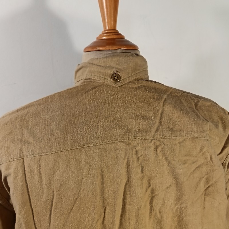 CHEMISE FRANCAISE TROUPE MODELE 1935 REGIMENTEE DU 168 ème RIF REGIMENT D'INFANTERIE DE FORTERESSE CAMPAGNE 1939 1940