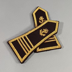 PAIRE D'EPAULETTES D'OFFICIER COMMANDANT DES TROUPES D'INFANTERIE DE MARINE POUR LA TENUE DE GALA OU LE SPENCER