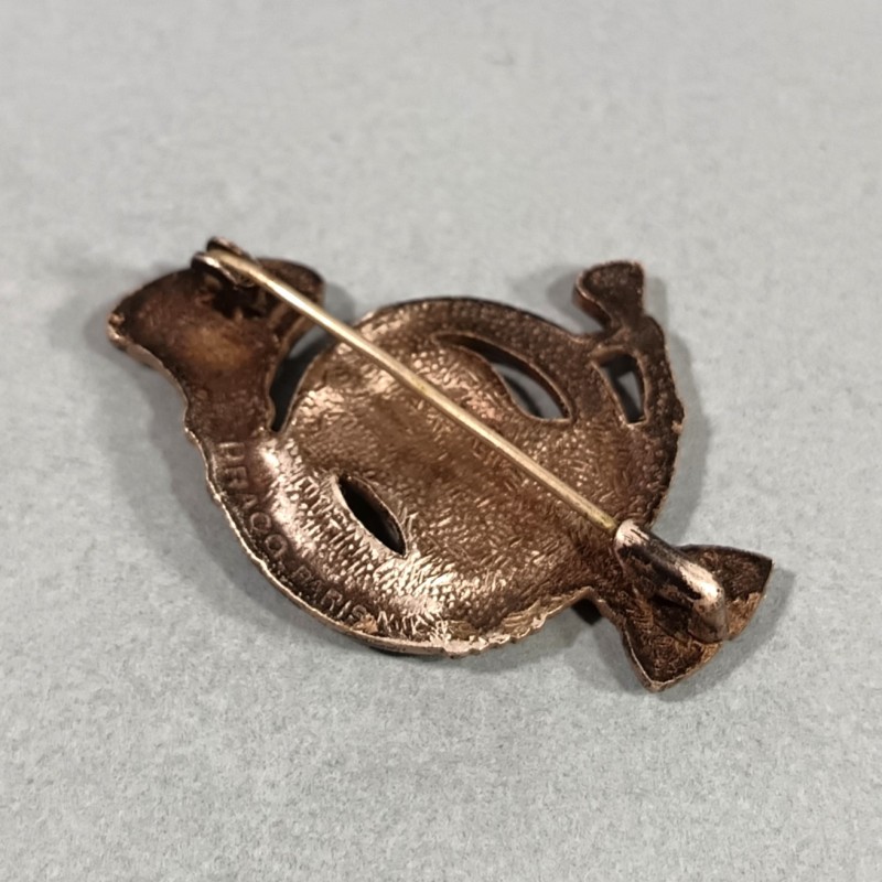 INSIGNE MILITAIRE 15 ème BCA BATAILLON DE CHASSEURS ALPINS FABRICATION DRAGO PARIS NICE (RUE BERANGER)