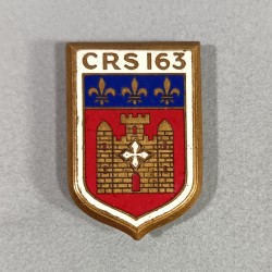 INSIGNE MILITAIRE 162 ème CRS CARCASSONNE COMPAGNIE REPUBLICAINE DE SECURITE FABRICATION DRAGO RUE DE ROMAINVILLE