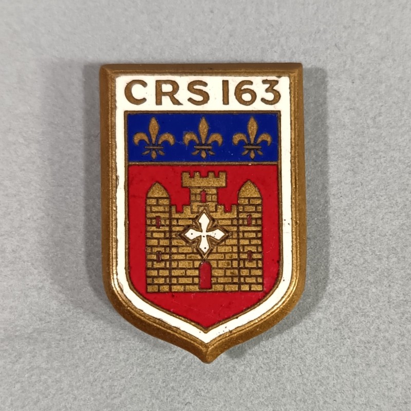 INSIGNE MILITAIRE 162 ème CRS CARCASSONNE COMPAGNIE REPUBLICAINE DE SECURITE FABRICATION DRAGO RUE DE ROMAINVILLE