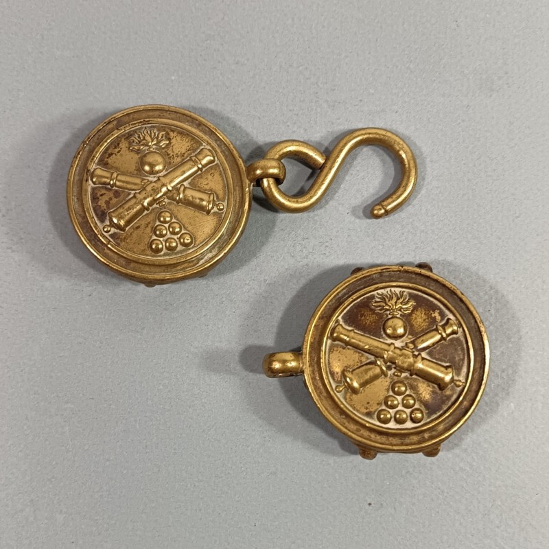BOUCLES DE CEINTURON TROUPE ARTILLERIE OU ARTILLEUR MONTE MODELE POUR SABRE DE CANONNIER 1829 ET ARTILLERIE 1822-60