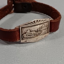 PLAQUE D'IDENTITE OU GOURMETTE FANTAISIE REGIMENT DE CHARS DE COMBATS RCC AVEC FT17