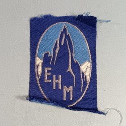 INSIGNE TISSU POUR LES OFFICIER FORMATEURS DE L' EHM ECOLE DE HAUTE MONTAGNE FABRICATION ANCIENNE