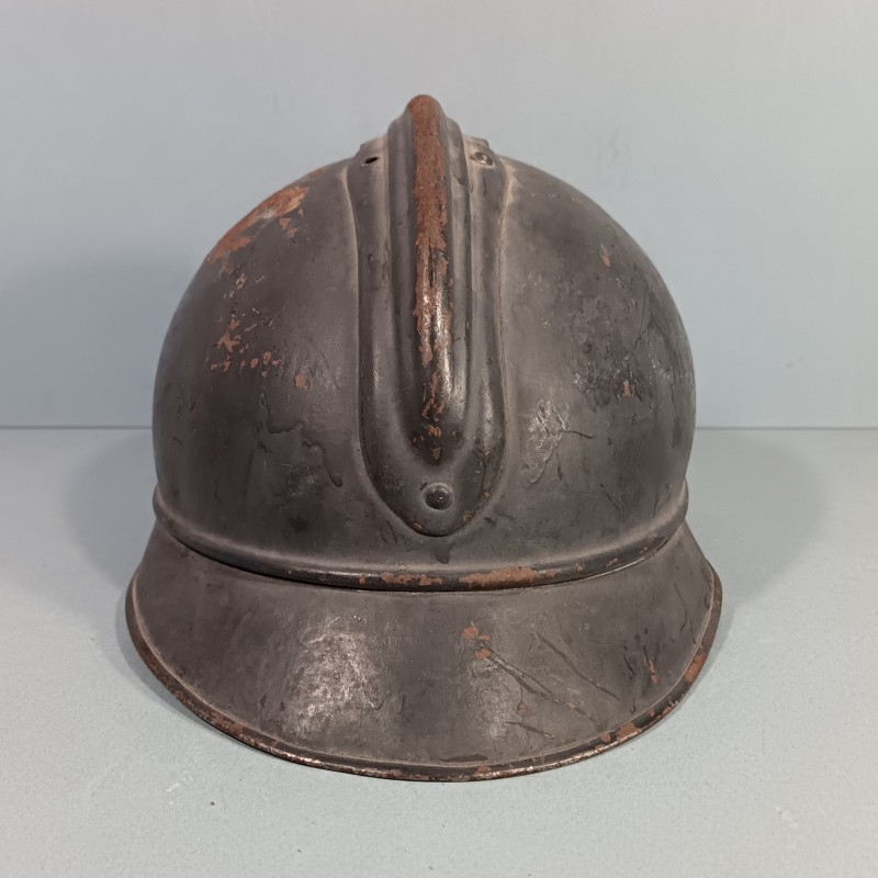 CASQUE ADRIAN MODELE 1915 ARTILLERIE COMPLET GUERRE 1914-1918 POILUS DE VERDUN INSIGNE GRENADE ET CANONS CROISES
