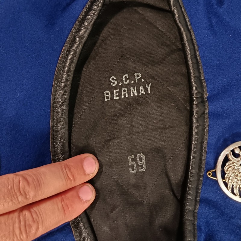 BERET BLEU ROI EN 3 PARTIES MODELE 1947 NEUF DE STOCK FABRICANT S.C.P. BERNAY PARACHUTISTES METRO TAP TAILLE 59