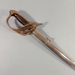 SABRE MODELE 1822 1882 FANTAISIE POUR OFFICIERS DE CAVALERIE OU ARTILLERIE MONTEE GARDE DITE DE NANCY LAME COURBE
