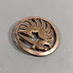INSIGNE DE BERET PARACHUTISTE FABRICATION NON MARQUEE ANNEAUX DECALES ANNEES 1950 TAP INDOCHINE ALGERIE
