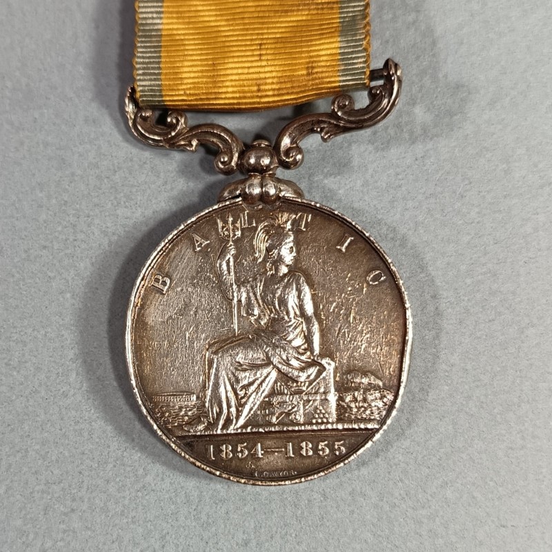 MEDAILLE DE L'EXPEDITION DE LA BALTIQUE MEDAILLE EN ARGENT FABRICATION ANGLAISE DISTRIBUEE AUX FRANCAIS 1854 1855 SECOND EMPIRE