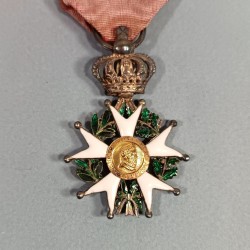 FRANCE MEDAILLE DE CHEVALIER DE L'ORDRE DE LA LEGION D'HONNEUR MODELE 3/4 DE TAILLE RESTAURATION LOUIX XVIII CHARLES X 1814 1830