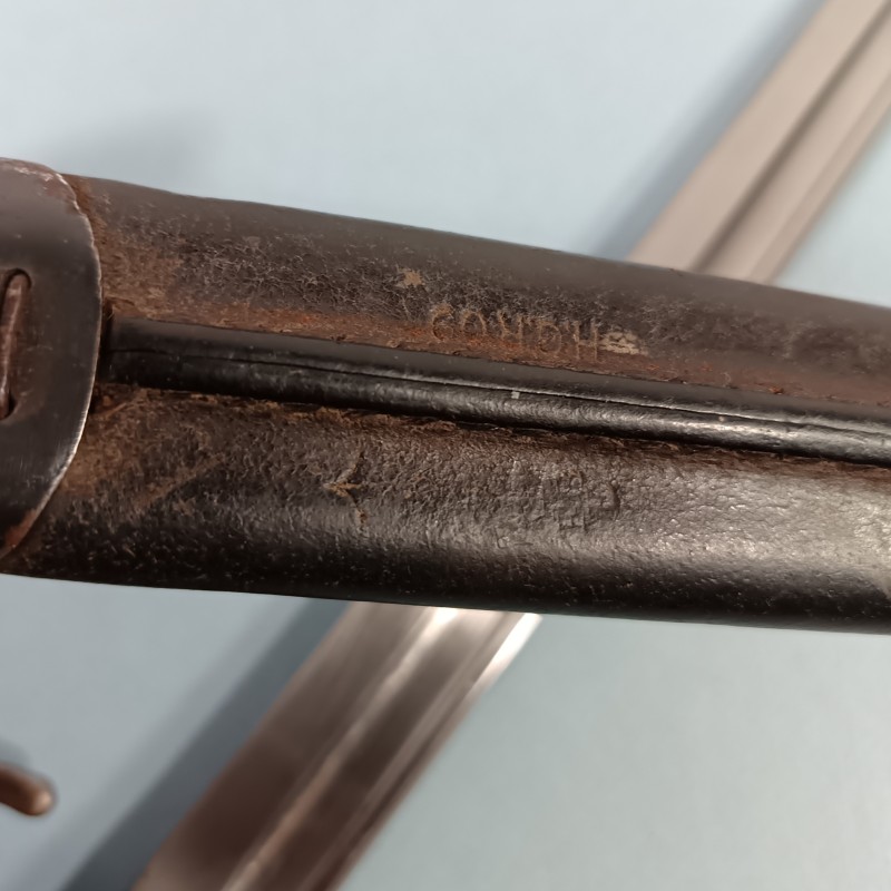 RARE ET SUPERBE "DANS SON JUS" BAIONNETTE ANGLAISE MODELE 1907 AVEC QUILLON SANDERSON NON MODIFIEE NOMBREUX MARQUAGES