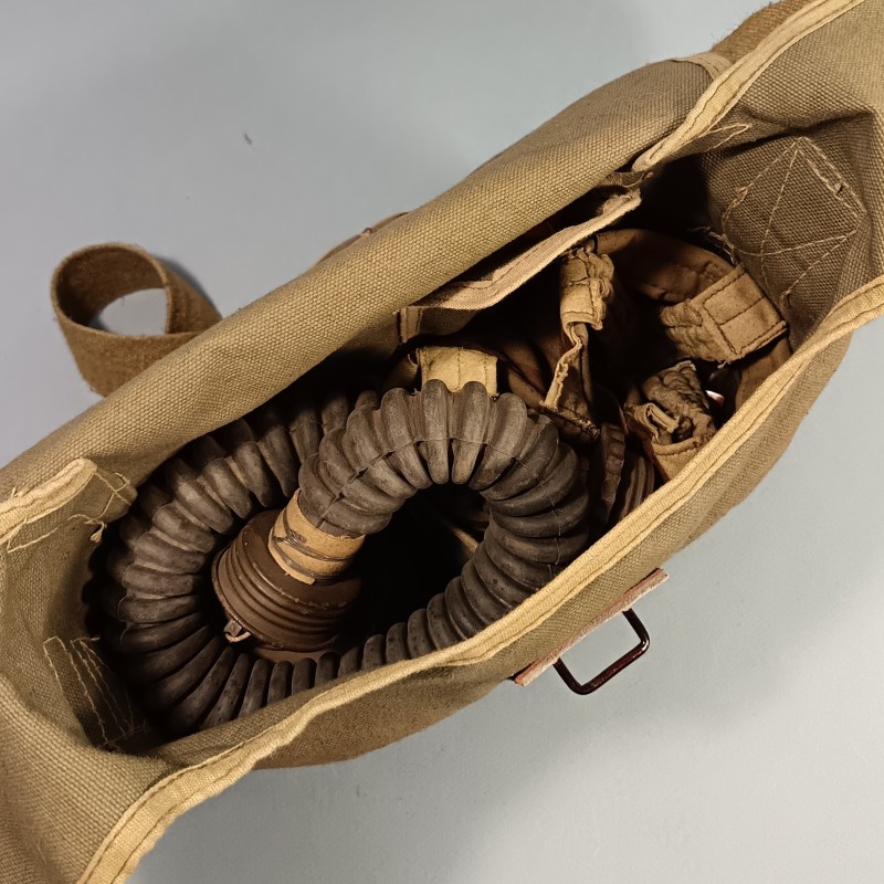 MASQUE A GAZ MILITAIRE FRANÇAIS ANP 31 DATE 1939-40 CAMPAGNE DE FRANCE 1937-1938 FRENCH GAZ MASK WW2
