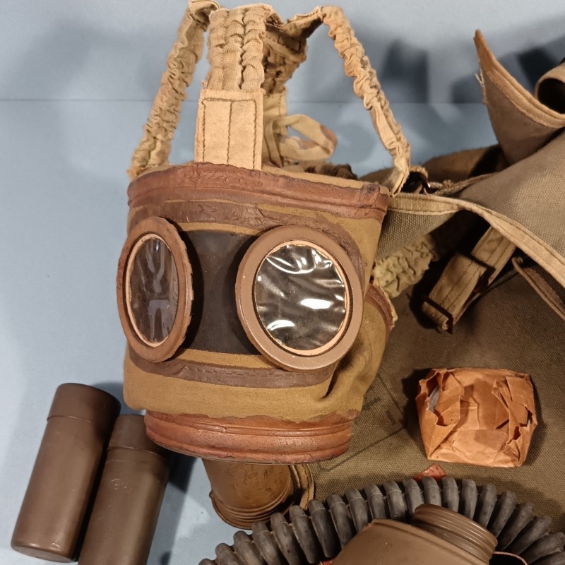 MASQUE A GAZ MILITAIRE FRANÇAIS ANP 31 DATE 1939-40 CAMPAGNE DE FRANCE 1937-1938 FRENCH GAZ MASK WW2