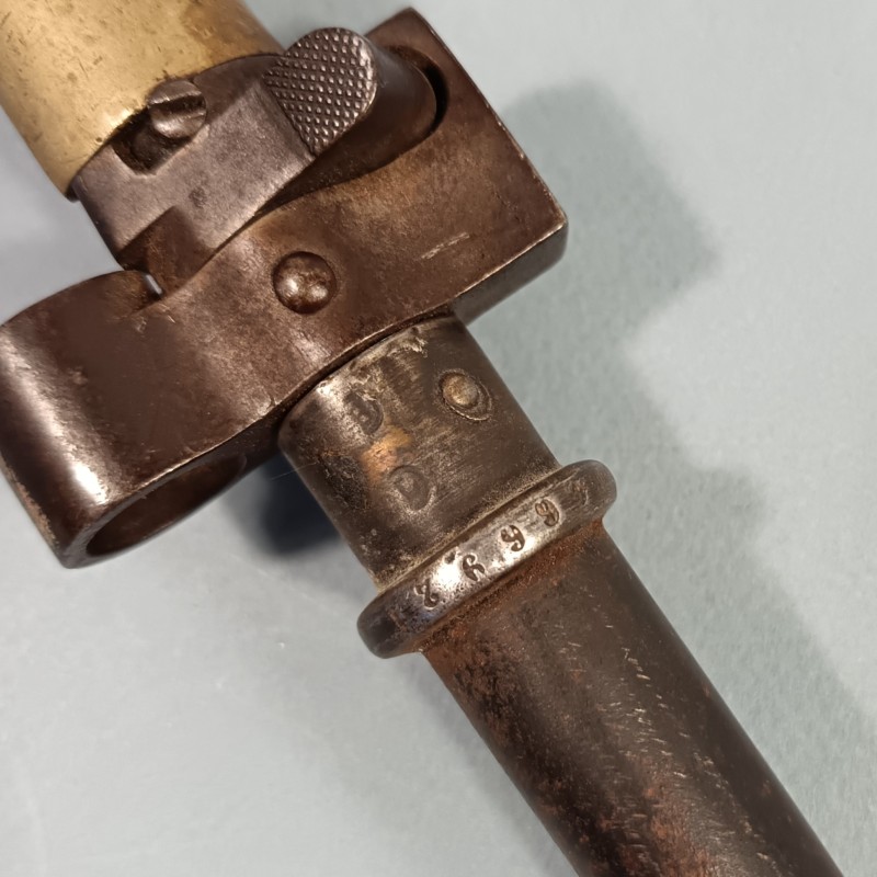 BAIONNETTE LEBEL MODELE 1886 MODIFIEE 1916 SANS QUILLON POIGNEE LAITON "LA ROSALIE" GUERRE 1914 1918 NUMEROS DIFFERENTS