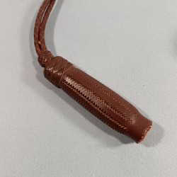 DRAGONNE EN CUIR MARRON POUR SABRE FRANCAIS OFFICIER MODELE 1822 1845 1882 OFFICIER CAVALERIE INFANTERIE EN CUIR TRESSE