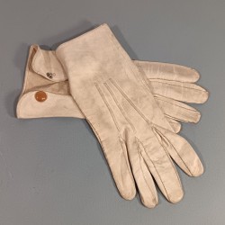 PAIRE DE GANTS EN CUIR BLANC TENUE DE SORTIE MILITAIRE 1900 1931 GARDE AU DRAPEAU TAILLE 8