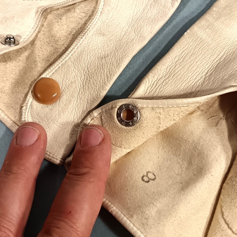 PAIRE DE GANTS EN CUIR BLANC TENUE DE SORTIE MILITAIRE 1900 1931 GARDE AU DRAPEAU TAILLE 8