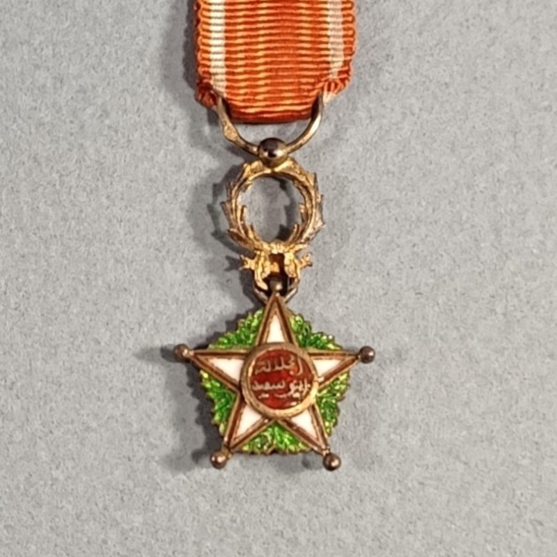 MAROC REDUCTION DE LA MEDAILLE D'OFFICIER DE L'ORDRE DU OUISSAM ALAOUITE WISSAM ORDER OF MOROCCO OFFICER MEDAL