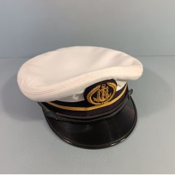 CASQUETTE MARINE DE CONTROLEUR DES DOUANES MARITIMES ANNEES 1980 TAILLE 58