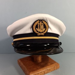 CASQUETTE MARINE DE CONTROLEUR DES DOUANES MARITIMES ANNEES 1980 TAILLE 58