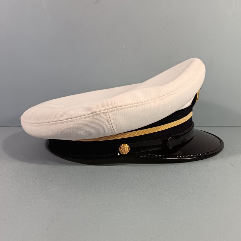 CASQUETTE MARINE DE CONTROLEUR DES DOUANES MARITIMES ANNEES 1980 TAILLE 58