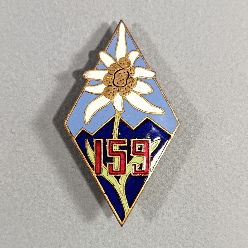 INSIGNE MILITAIRE DU 159 ème RIA REGIMENT D'INFANTERIE ALPINE FABRICATION ARTHUS BERTRAND PARIS DEPOSE 1930