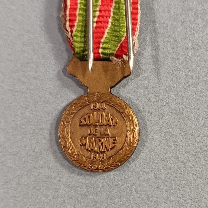 REDUCTION DE LA MEDAILLE DE LA SECONDE GUERRE 1914 1918 COMMEMORATIVE DES COMBATS DE LA MARNE