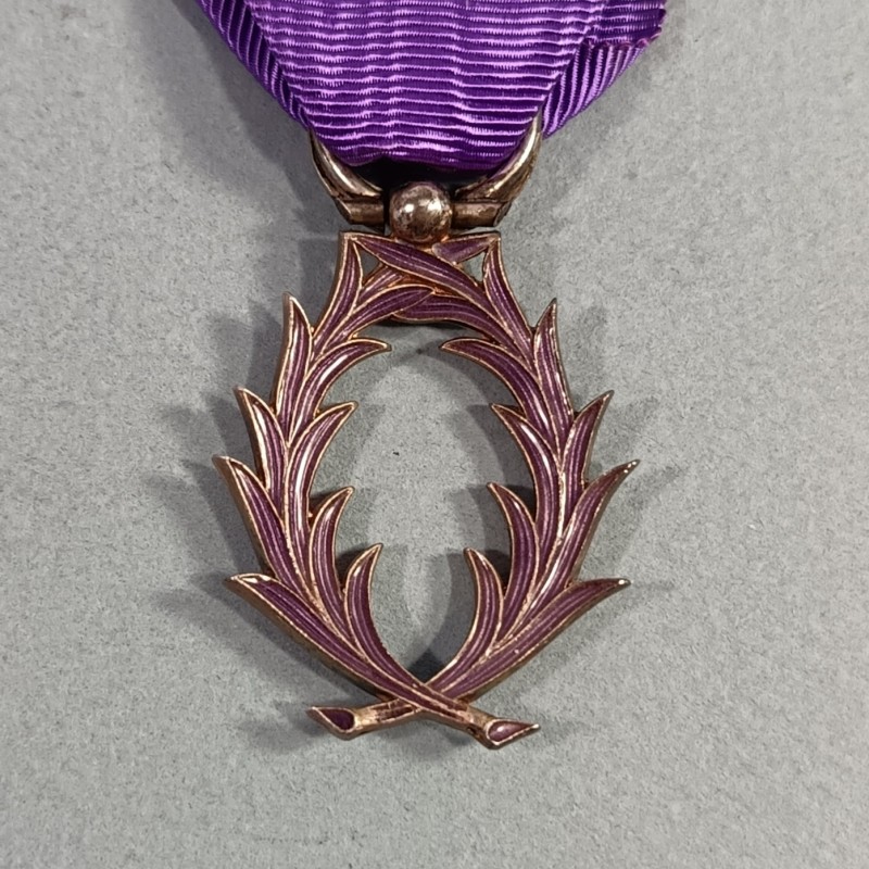 FRANCE MEDAILLE DE CHEVALIER DE L'ORDRE DES PALMES ACADEMIQUES EN ARGENT