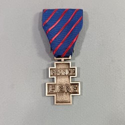 FRANCE MEDAILLE COMMEMORATIVE DES SERVICES VOLONTAIRES DE LA FRANCE LIBRE INSTITUEE DE 1946 A 1958 TAILLE ORDONNANCE
