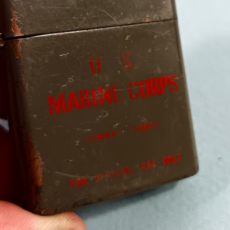 BRIQUET MILITAIRE US MARINE CORPS FABRICATION BETTY STAR KOREA VENDUE EN COREE DANS LES FOYERS DES US MARINS ANNEE 1960-1980