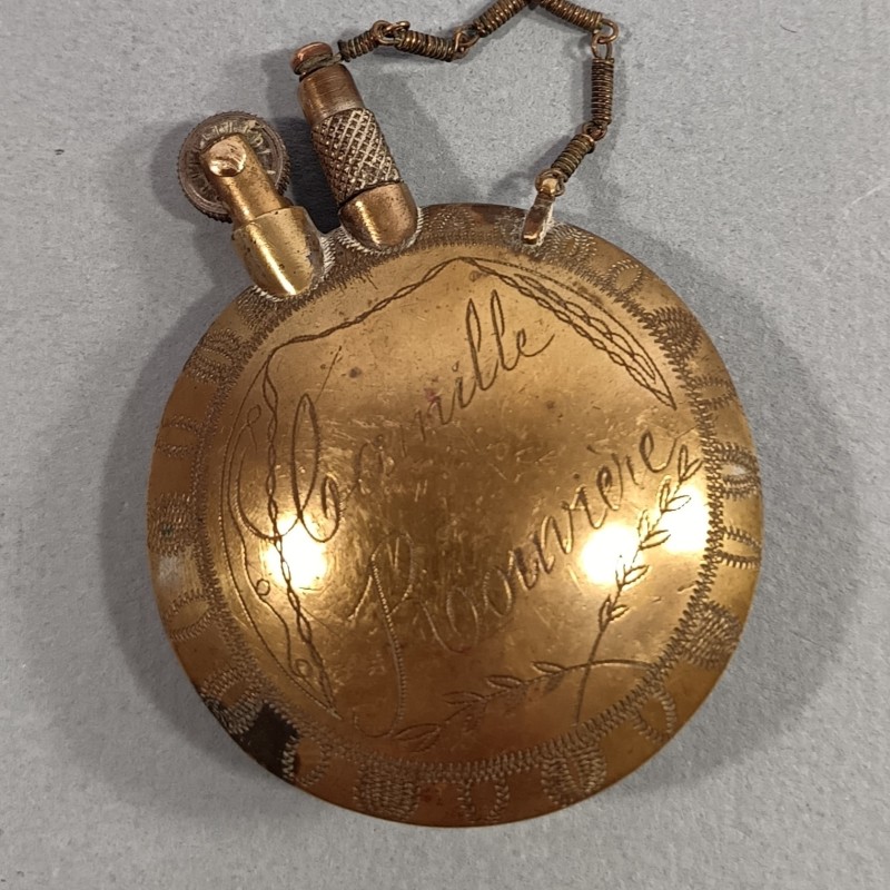 BRIQUET DE POILUS CAMILLE ROUVIERE VERDUN 1916-17 ARTISANAT DE TRANCHEES SOUVENIR GUERRE 1914 - 1918