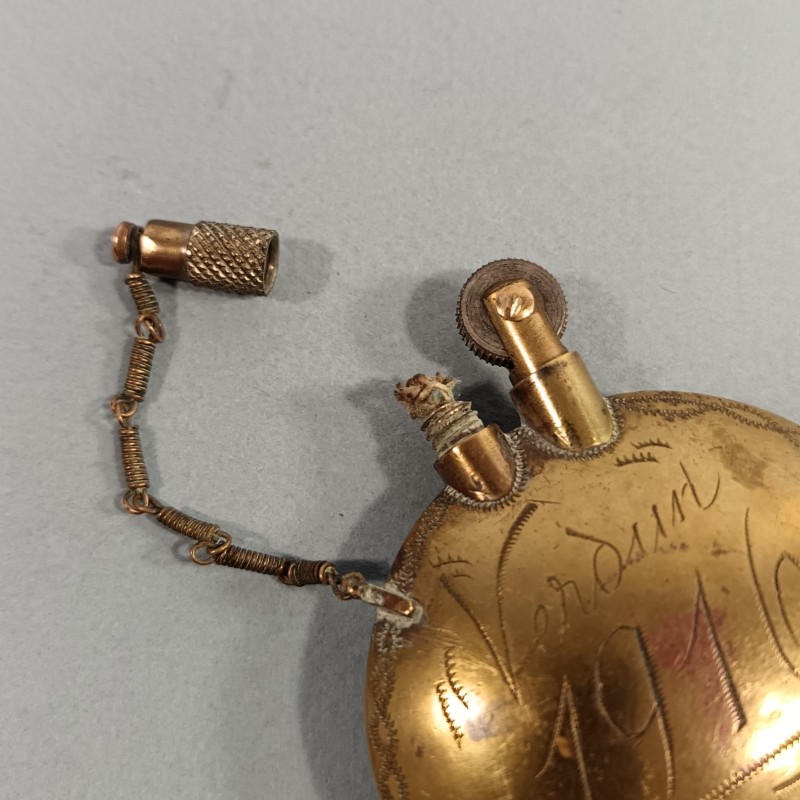 BRIQUET DE POILUS CAMILLE ROUVIERE VERDUN 1916-17 ARTISANAT DE TRANCHEES SOUVENIR GUERRE 1914 - 1918