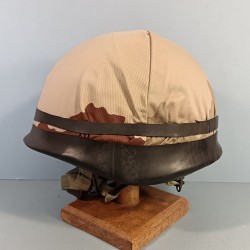 CASQUE F1 CAMOUFLE DAGUET GUERRE DU GOLF 1990 - 1991 COUVRE CASQUE LEGION ETRANGERE DESERT STROM HELMET