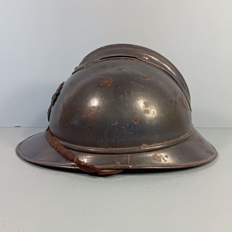 CASQUE ADRIAN MODELE 1915 INFANTERIE CAVALERIE LEGION COMPLET GUERRE 1914-1918 POILUS DE VERDUN INSIGNE GRENADE