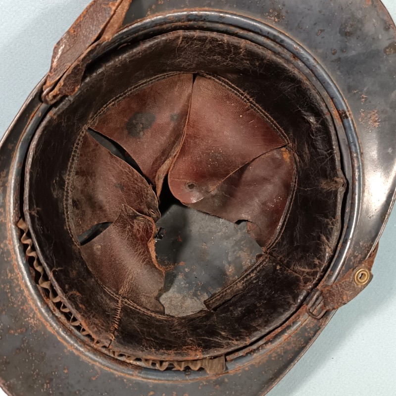 CASQUE ADRIAN MODELE 1915 INFANTERIE CAVALERIE LEGION COMPLET GUERRE 1914-1918 POILUS DE VERDUN INSIGNE GRENADE