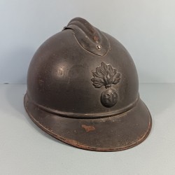 CASQUE ADRIAN MODELE 1915 INFANTERIE CAVALERIE LEGION COMPLET GUERRE 1914-1918 NOMINATIF JUGULAIRE OFFICIER TRESSEE