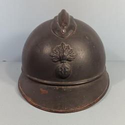 CASQUE ADRIAN MODELE 1915 INFANTERIE CAVALERIE LEGION COMPLET GUERRE 1914-1918 NOMINATIF JUGULAIRE OFFICIER TRESSEE