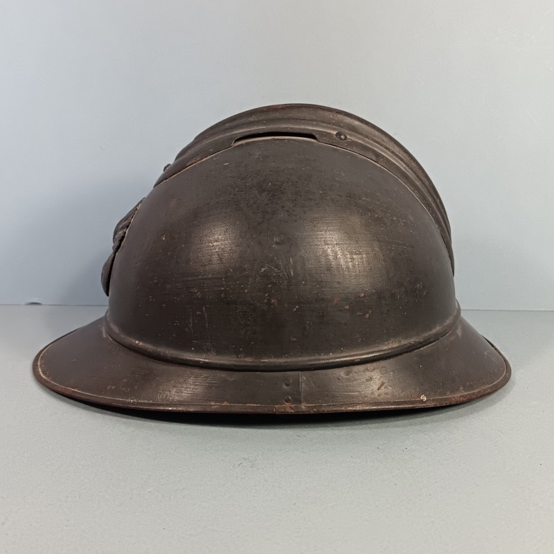 CASQUE ADRIAN MODELE 1915 INFANTERIE CAVALERIE LEGION COMPLET GUERRE 1914-1918 NOMINATIF JUGULAIRE OFFICIER TRESSEE