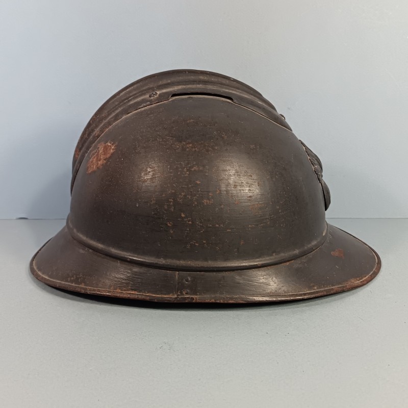 CASQUE ADRIAN MODELE 1915 INFANTERIE CAVALERIE LEGION COMPLET GUERRE 1914-1918 NOMINATIF JUGULAIRE OFFICIER TRESSEE