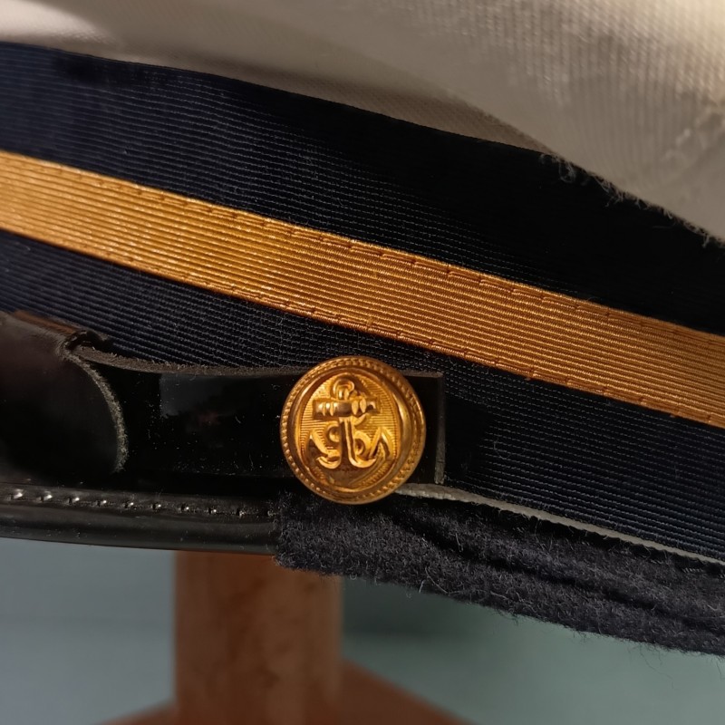 CASQUETTE AVIATION MODELE 1929 SOUS-LIEUTENANT DE LA MARINE ANNEES 1980 TAILLE 55 DESSUS BLANC ETE