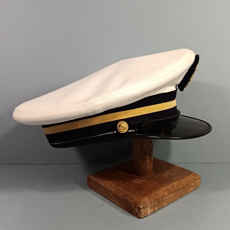 CASQUETTE AVIATION MODELE 1929 SOUS-LIEUTENANT DE LA MARINE ANNEES 1980 TAILLE 55 DESSUS BLANC ETE