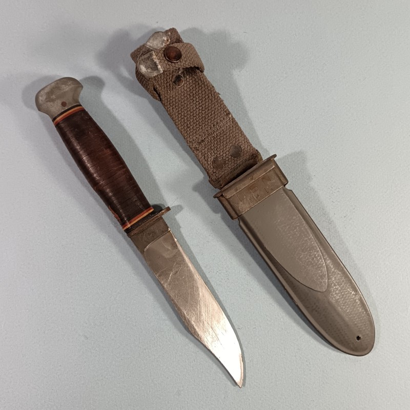 COUTEAU DE GI PAL RH 35 USN MK1 U.S.N. MARK I NAVY SECONDE GUERRE ETUI VICTORY PLASTICS BMCO NORD 6804