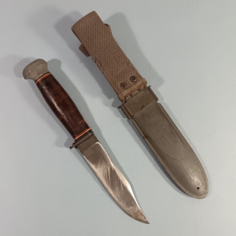 COUTEAU DE GI PAL RH 35 USN MK1 U.S.N. MARK I NAVY SECONDE GUERRE ETUI VICTORY PLASTICS BMCO NORD 6804