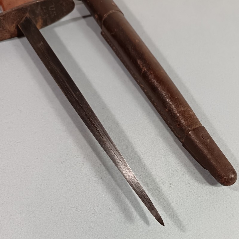SUPERBE !! COUTEAU DE COMBAT US17 MODELE TRENCH KNIFE FABRICATION L.F. & C. 1917 FIGTH KNIFE WW1 TRES BELLE PATINE