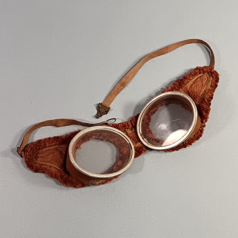 LUNETTES MOTOCYCLISTE PILOTE AVIATION PREMIERE GUERRE 1914 1918 ET SECONDE GUERRE MODELE TYPE ANGLAIS