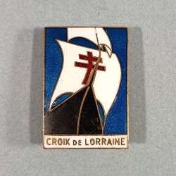 INSIGNE MILITAIRE MARINE NATIONALE BATEAU LE CROIX DE LORRAINE BATIMENT FREGATE FABRICATION ARTHUS BERTRAND 1940 INDOCHINE