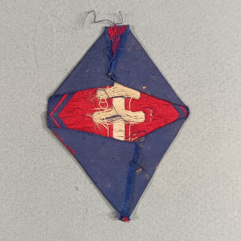 INSIGNE FRANCE LIBRE FORCES FRANCAISES LIBRES FFL LOSANGE 1945 ARMEE DE LIBERATION TISSAGE BEVO