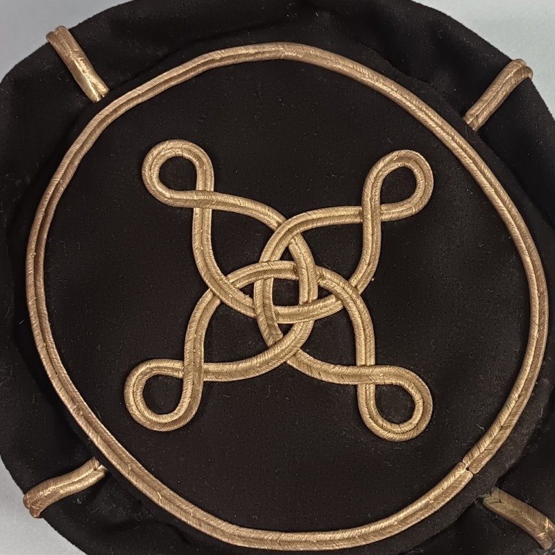 SUPERBE !! KEPI D'ADJUDANT DU 27 ème BCA BATAILLON DE CHASSEURS ALPINS MODELE 1884 - 1886 CHIFFRES BRODES EN CANNETILLE ARGENT