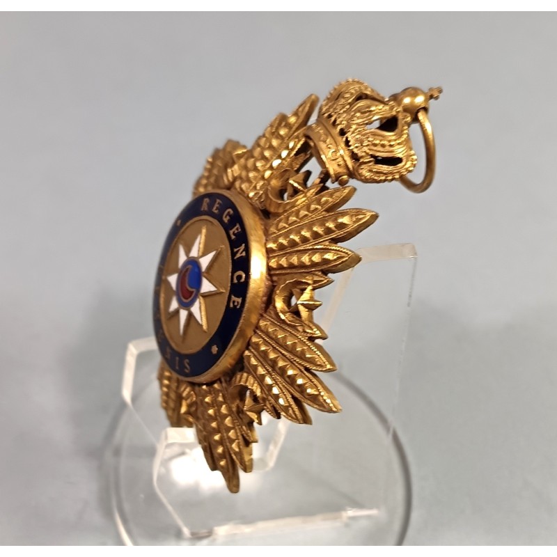 TUNISIE MEDAILLE BIJOU DE GRAND CROIX DE LA REGENCE DE TUNIS DINASTIE HUSSEINITES