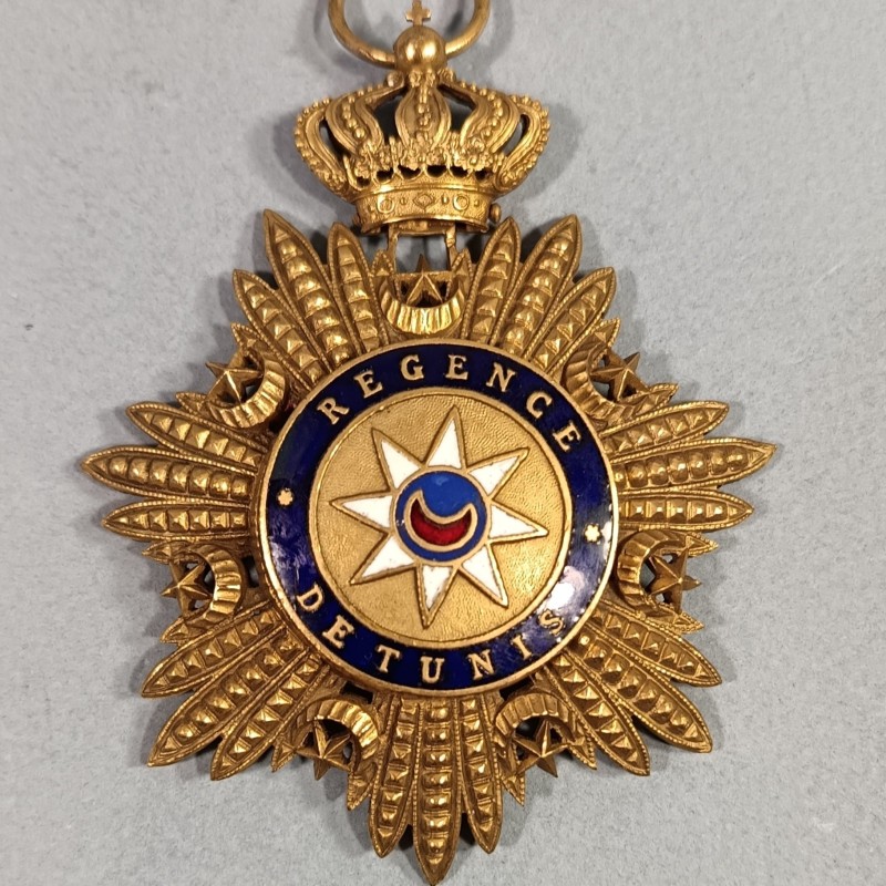 TUNISIE MEDAILLE BIJOU DE GRAND CROIX DE LA REGENCE DE TUNIS DINASTIE HUSSEINITES